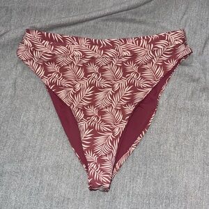 Mauve high waisted bikini bottoms
